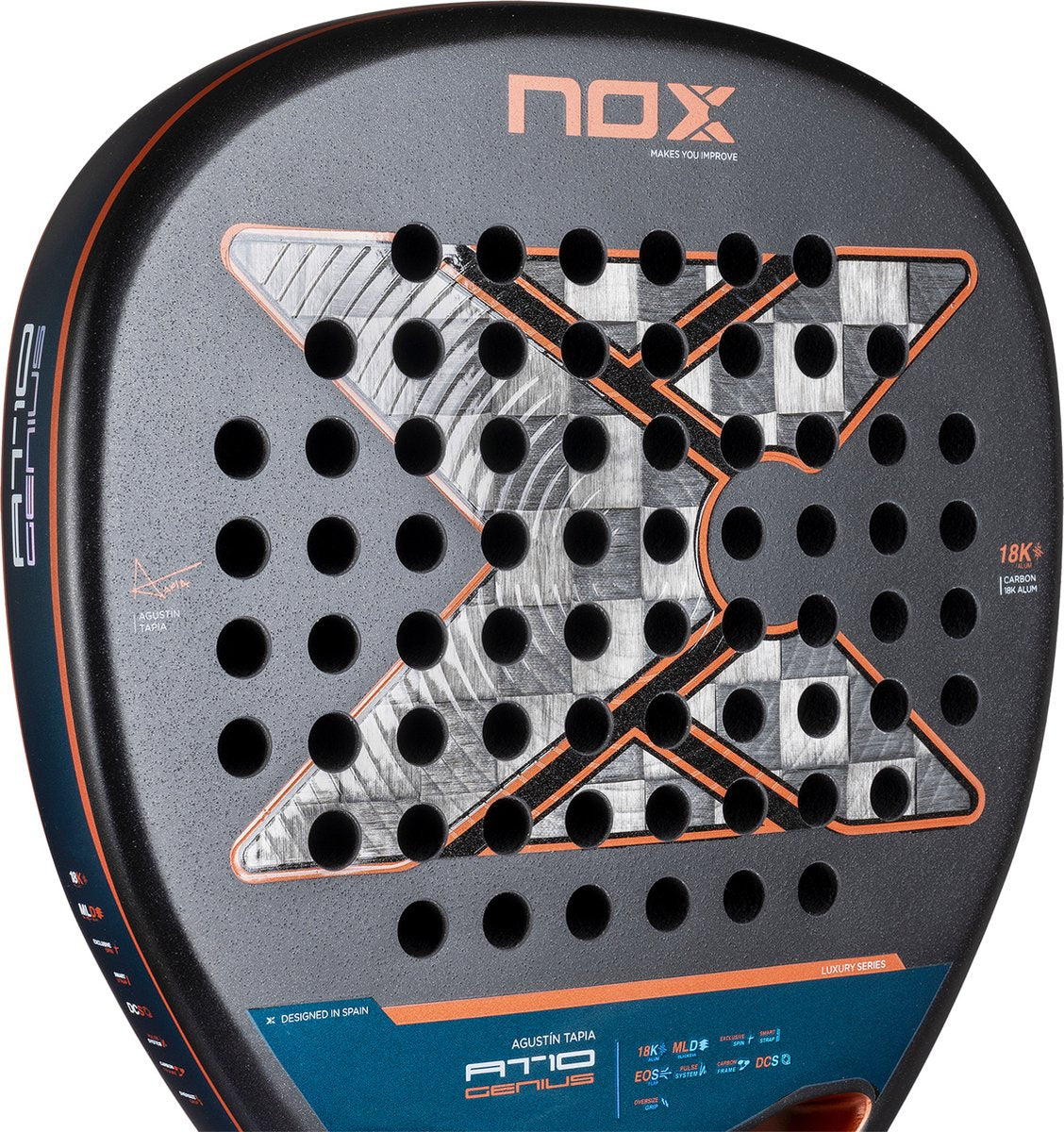 Nox AT10 Genius Attack 18K Alum Padel Racket By Agustin Tapia 2025