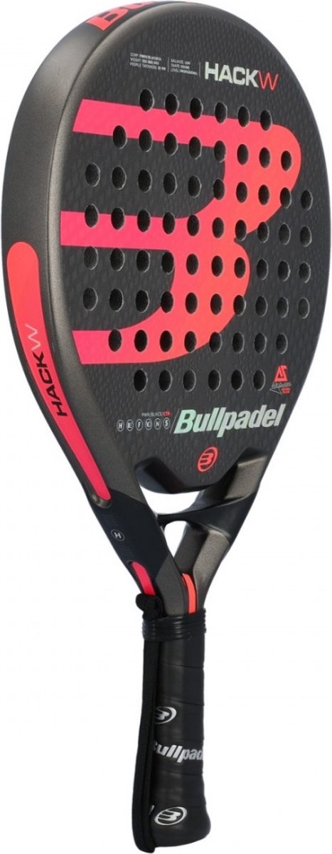 Bullpadel Hack Woman Padel Racket Zwart/Roze ''Ale Salazar''