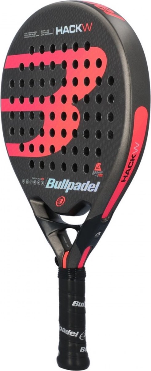 Bullpadel Hack Woman Padel Racket Zwart/Roze ''Ale Salazar''