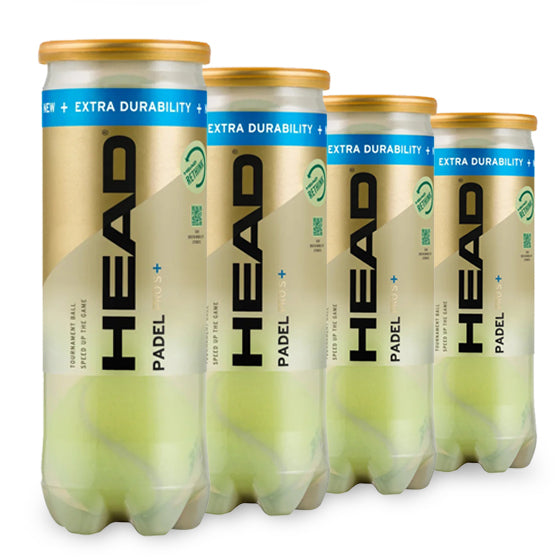 Head Pro S+ Padel Ballen: 4x blikken van 3 ballen
