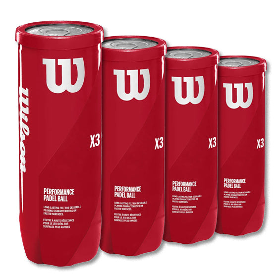 Wilson Padel X3 Padel Ballen 4 blikken van 3 ballen