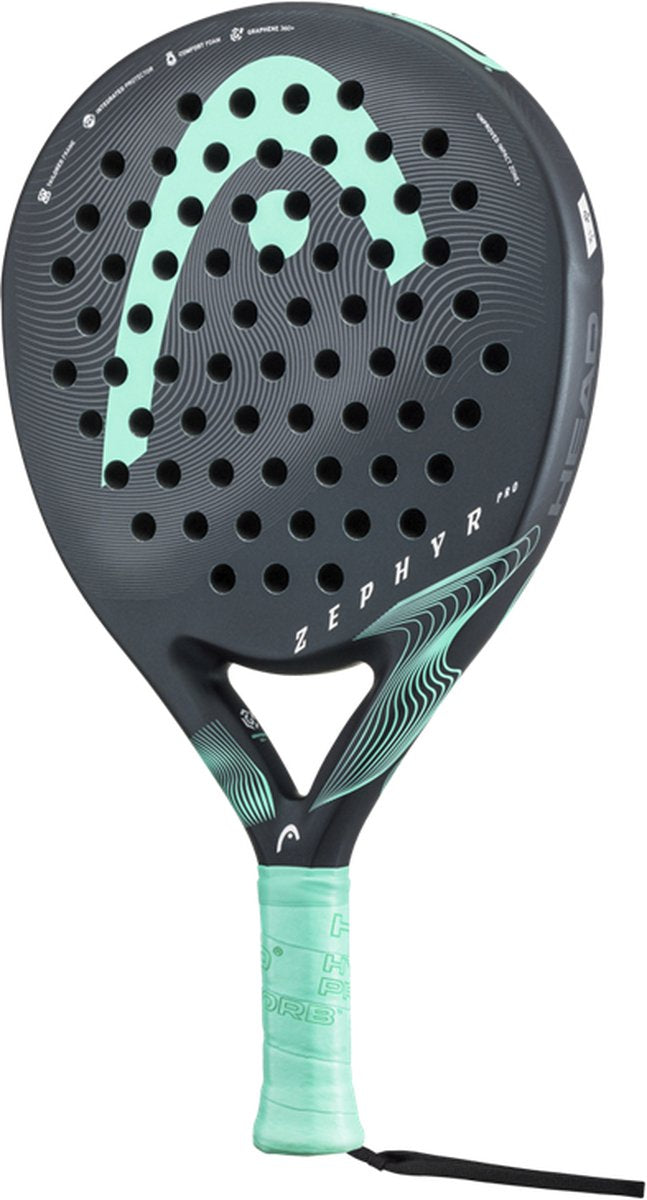 Head Zephyr Pro 2023 Padel Racket Black/Turquoise