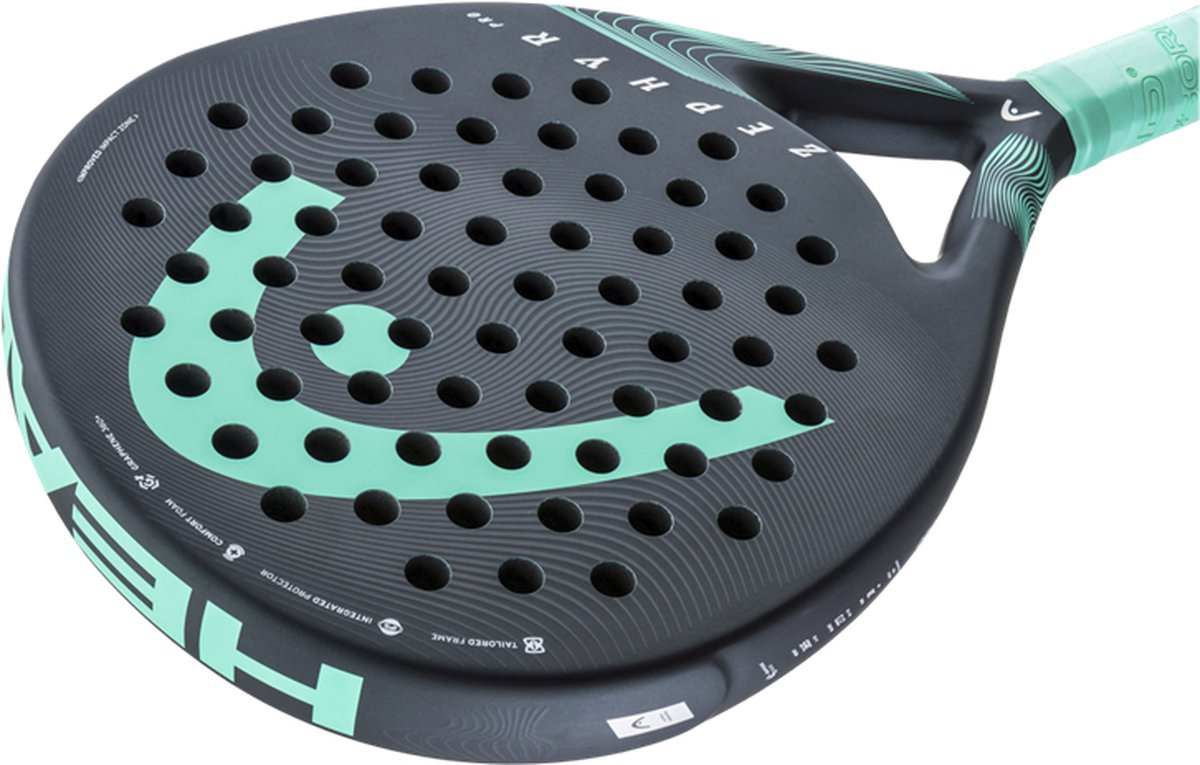 Head Zephyr Pro 2023 Padel Racket Black/Turquoise