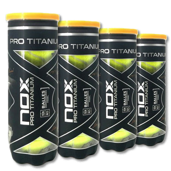 Nox Titanium Pro Padel Ballen 4 blikken van 3 ballen