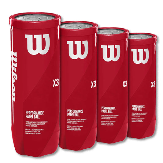 Wilson Padel X3 Padel Ballen 4 blikken van 3 ballen