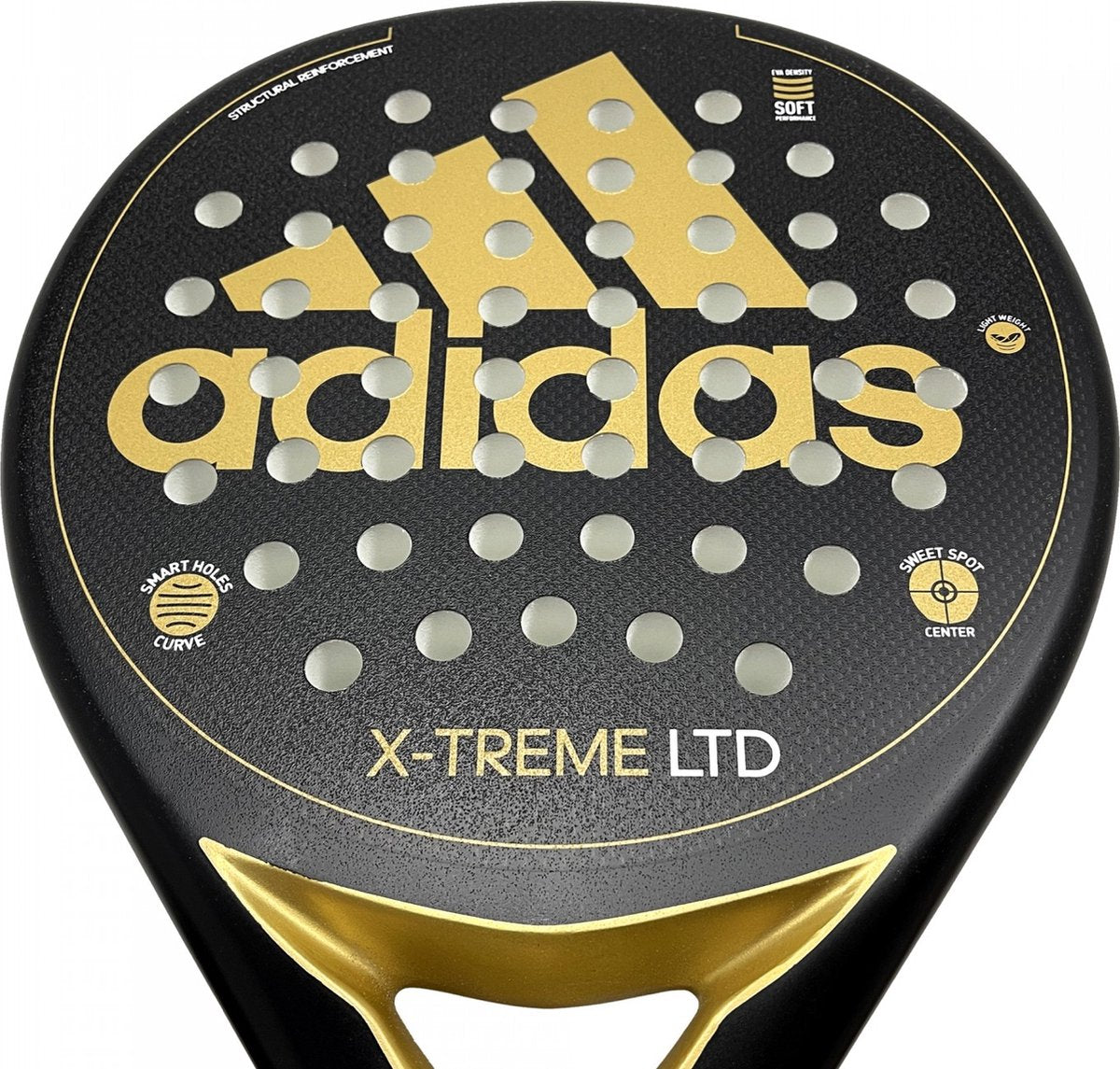 Adidas X-Treme LTD Donkergrijs/Goud/Zwart Padel Racket